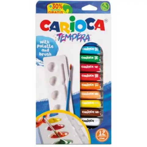 Tubusos tempera készlet 12x10ml - Carioca kép 1