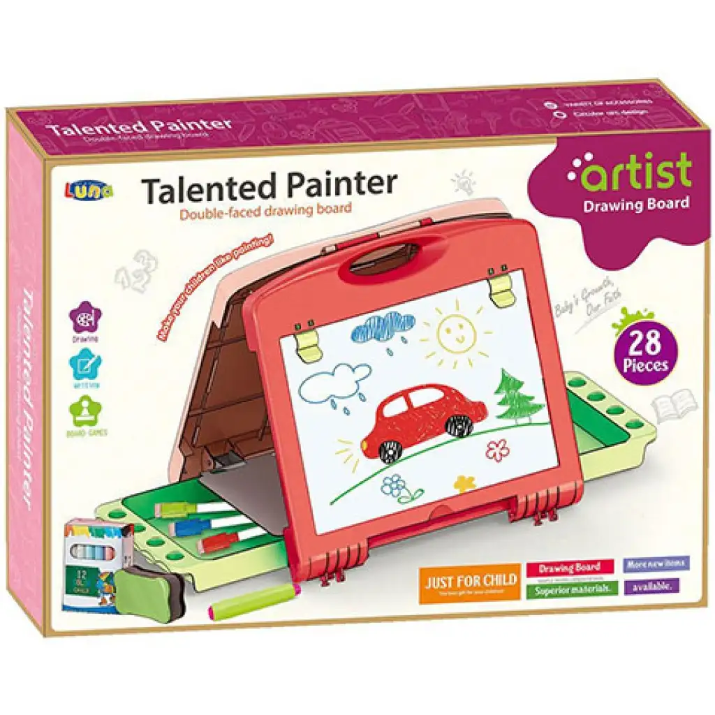 Čerevná tabuľa na kreslenie, 27 dielny set