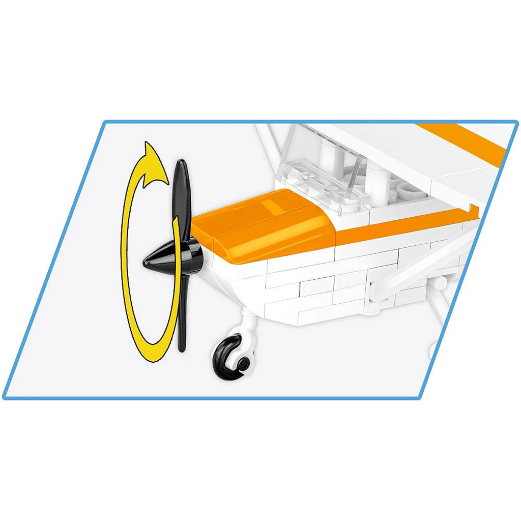 COBI: Cessna 172 Skyhawk oranžovo-biela stavebnica (26623) kép 3