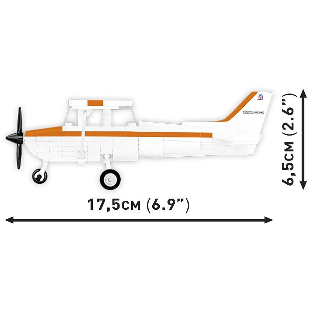 COBI: Cessna 172 Skyhawk oranžovo-biela stavebnica (26623) kép 4