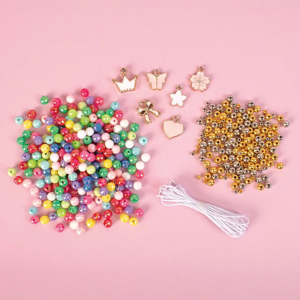 PlayBox: Sada korálikov na výrobu náramkov s príveskami, 500 ks kép 2
