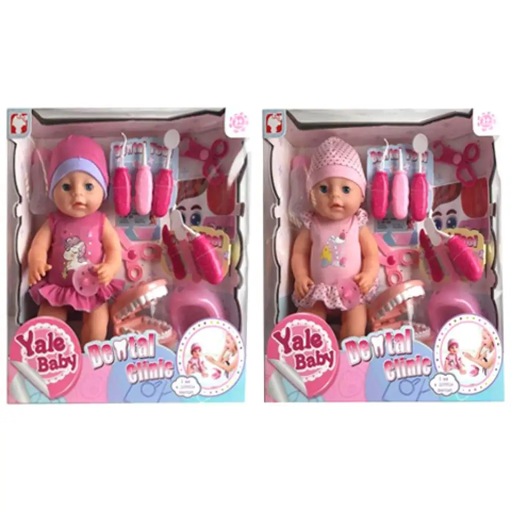 Cikajúca bábika so zubárskymi doplnkami 40cm 2 druhy