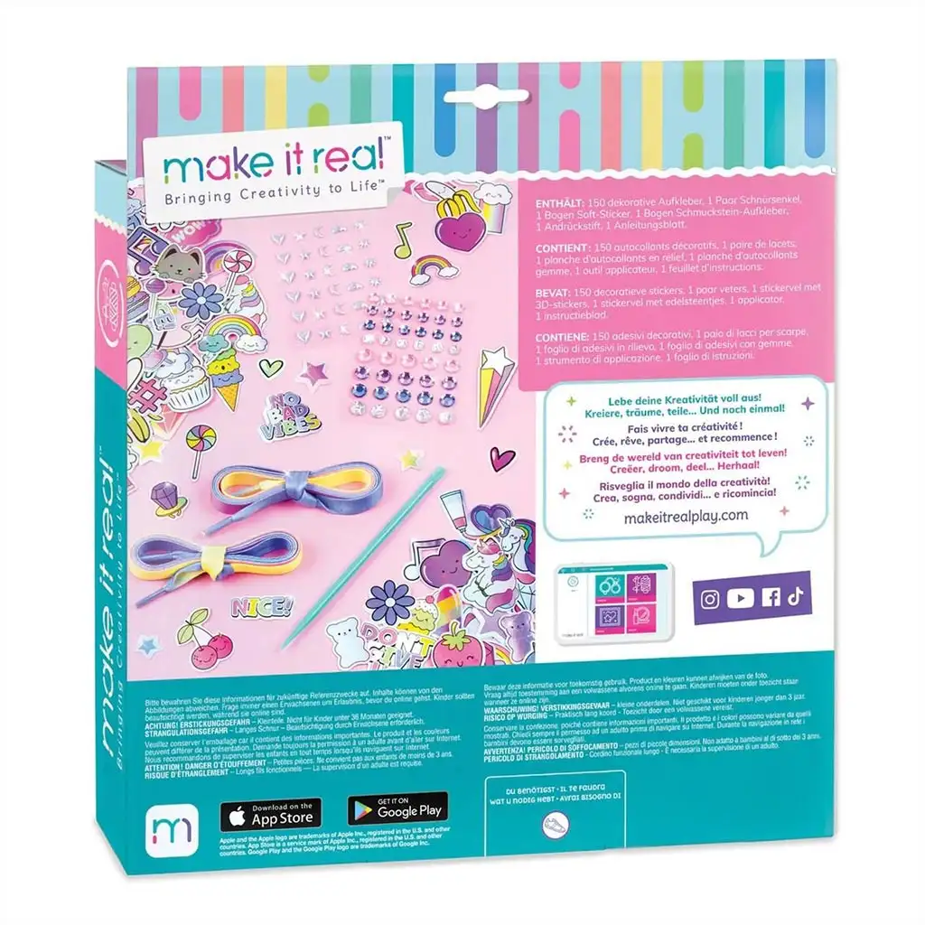 Make It Real: Sticker Chic Cipődíszítés - A szivárványos út divatja kép 2