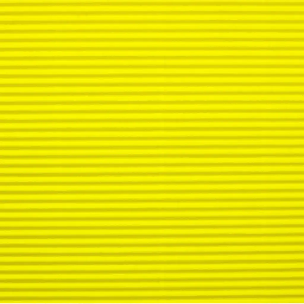 Citrónovo-žltá 3D vlnitá lepenka na dekoráciu B2 50x70cm 1ks