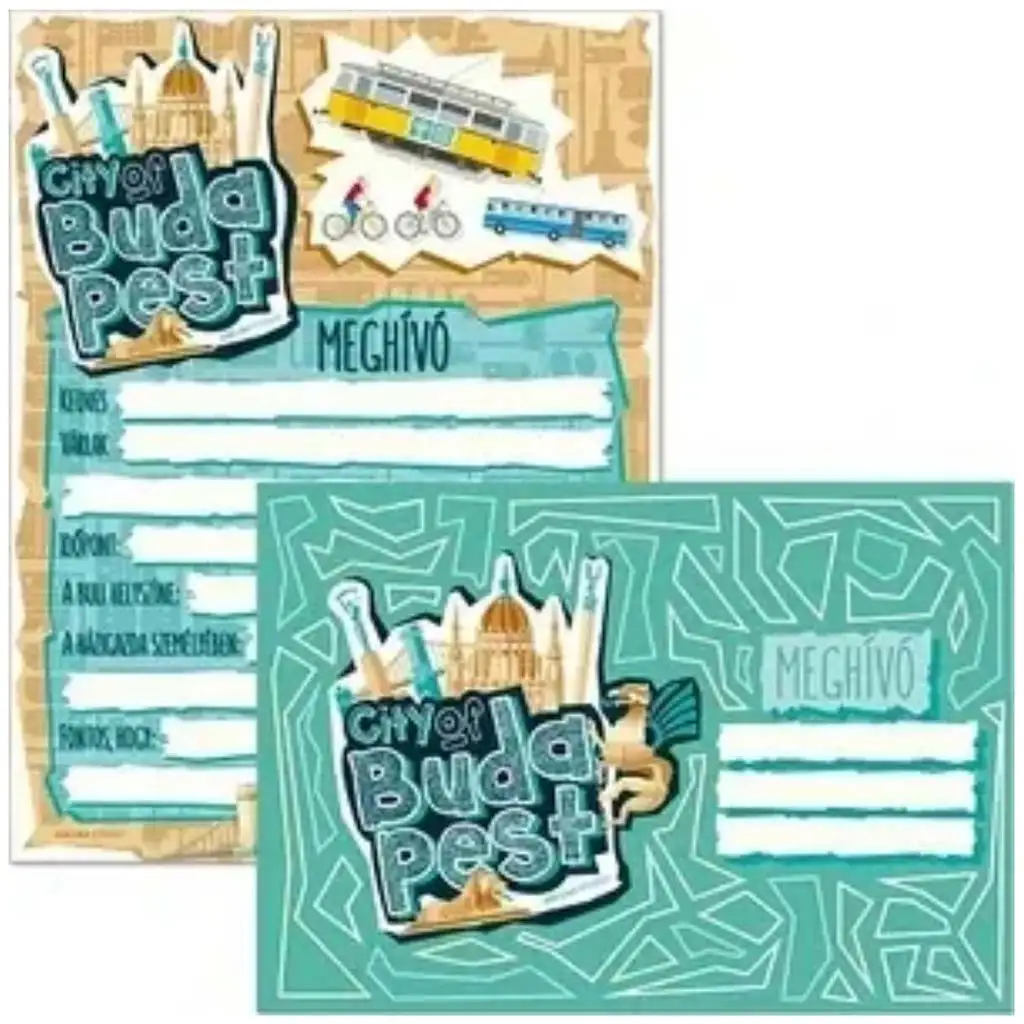 Ars Una: City of Budapest pozvánka na oslavu s obálkou, 10 ks