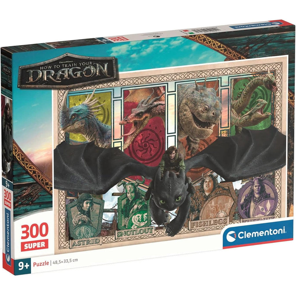 Ako si vycvičiť draka draci a hrdinovia 300-dielne puzzle - Clementoni