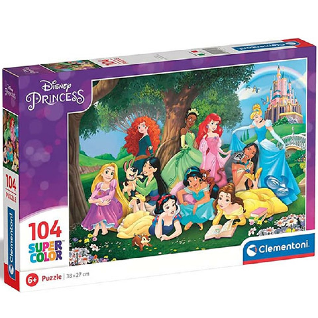 Disney Princess 104ks Super Color Puzzle - Clementoni