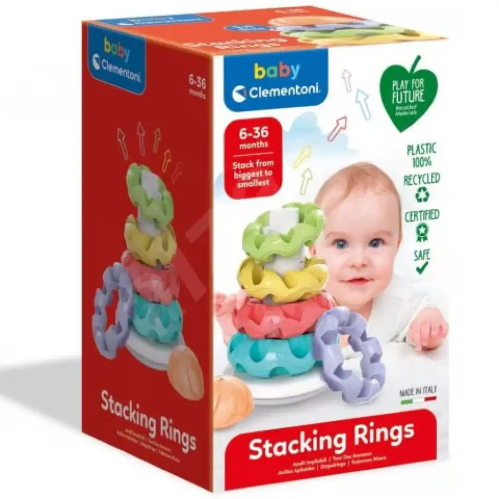 Prstencová pyramída zo 100% recyklovaného plastu - Clementoni baby