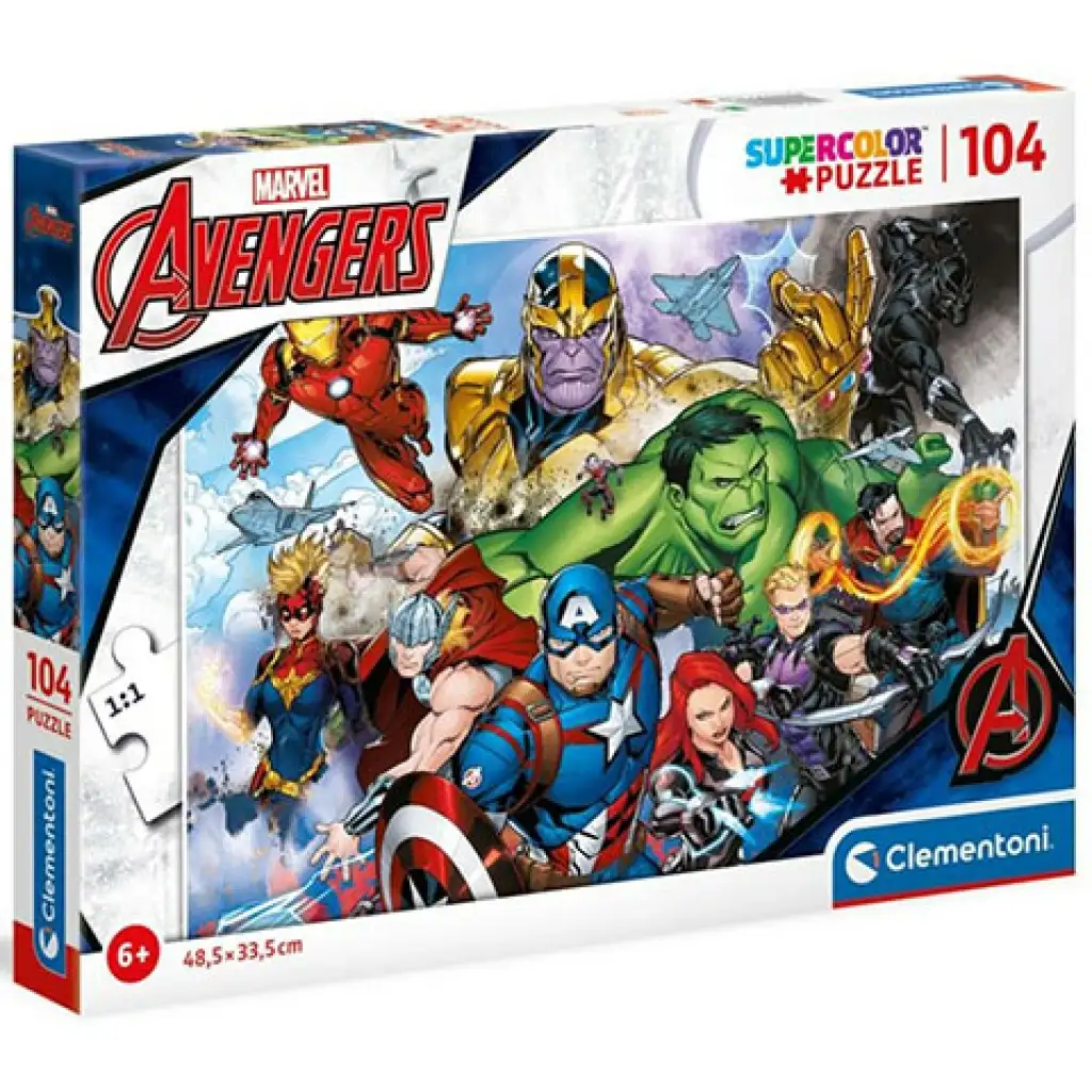 Marvel Avengers Supercolor 104 dielne puzzle - Clementoni