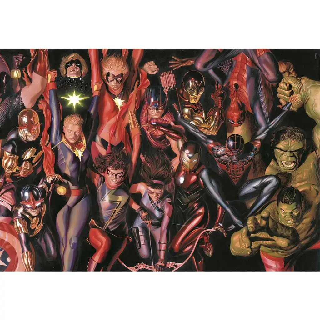 Marvel hrdinovia 1000 dielikové Compact puzzle 70x50cm - Clementoni kép 2
