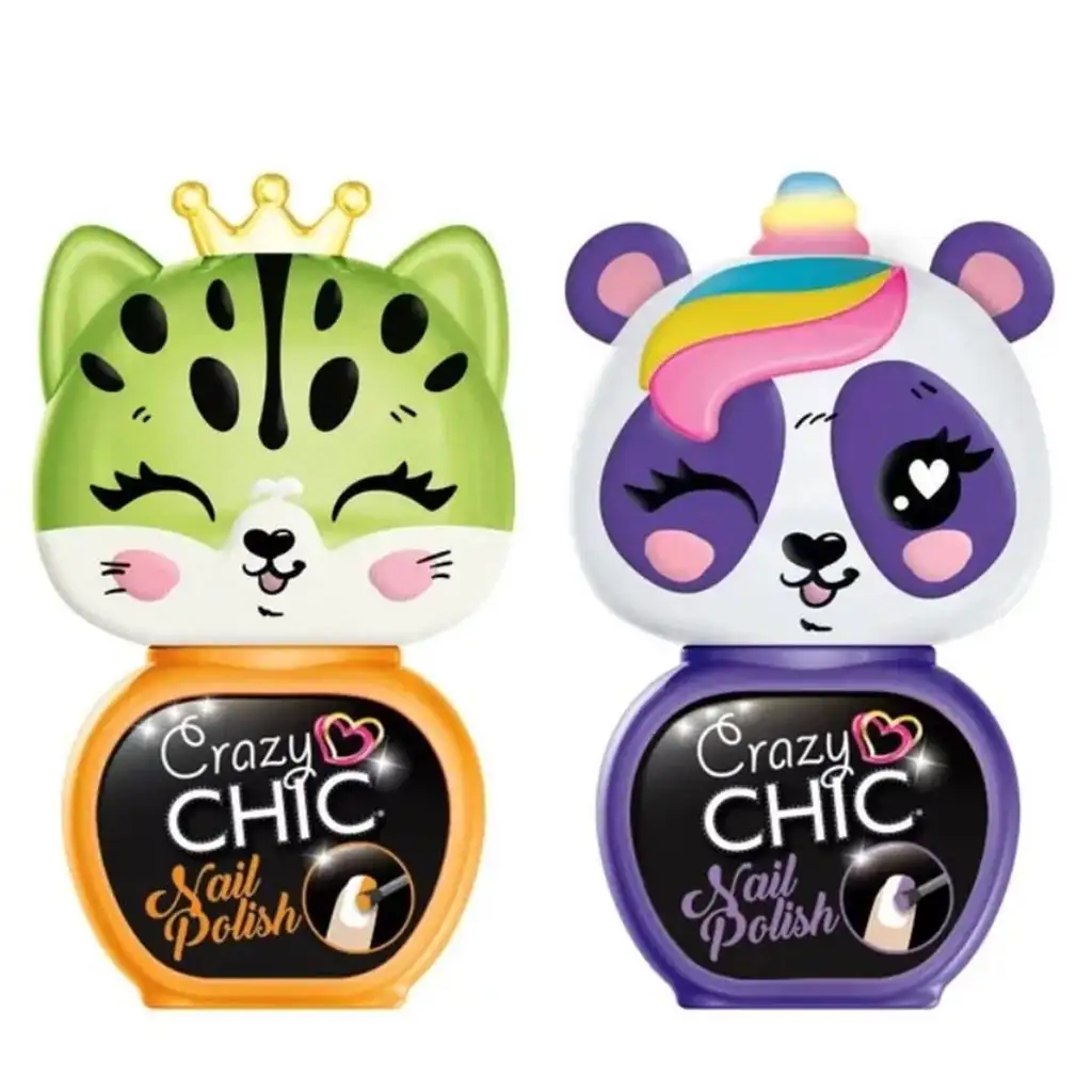 Crazy Chic: Lovely Nail lak na nechty s kefkou v tvare zvieratka, sada 2 ks - Clementoni kép 2