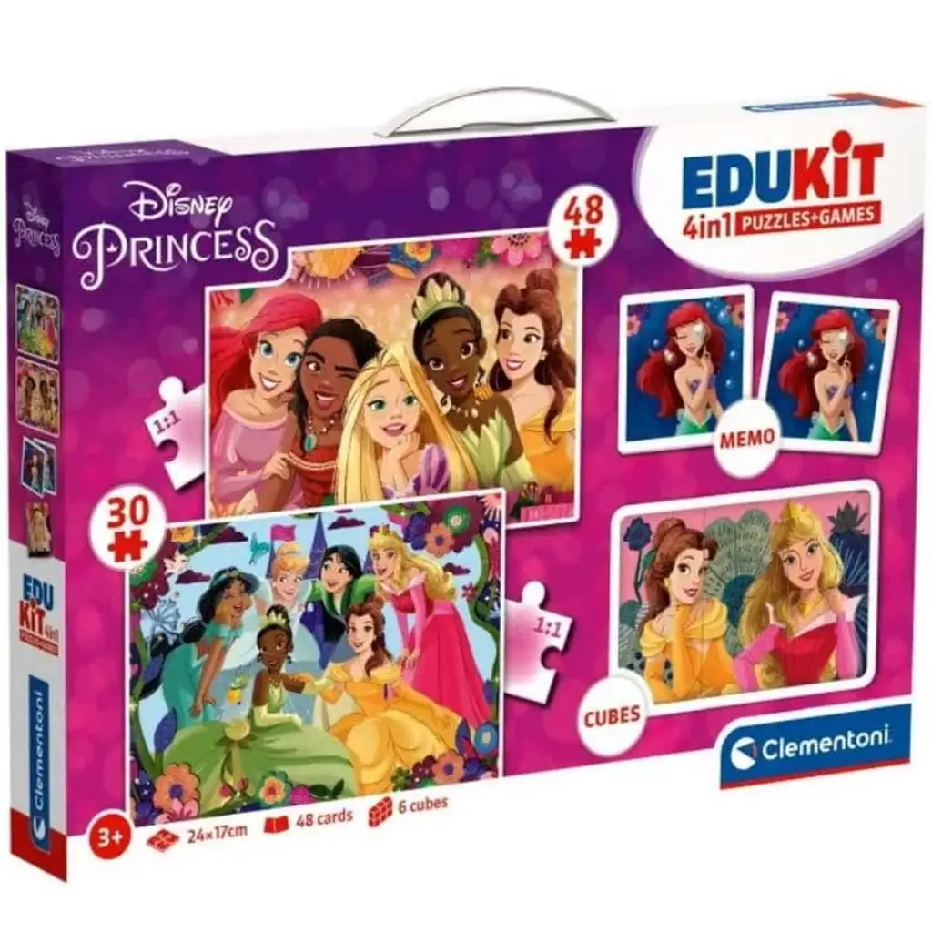 Edukit: Disney Princezné 4 v 1 hra zbierka - Clementoni