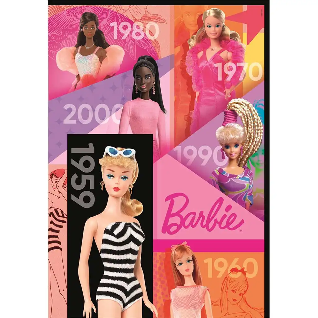 Barbie 65 rokov 1000 dielikové Compact puzzle 50x70cm - Clementoni kép 2