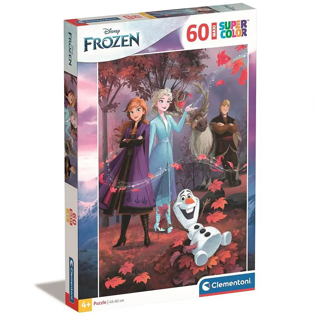 Ľadové kráľovstvo: Maxi Super Color stojaci puzzle 60 dielikov - Clementoni