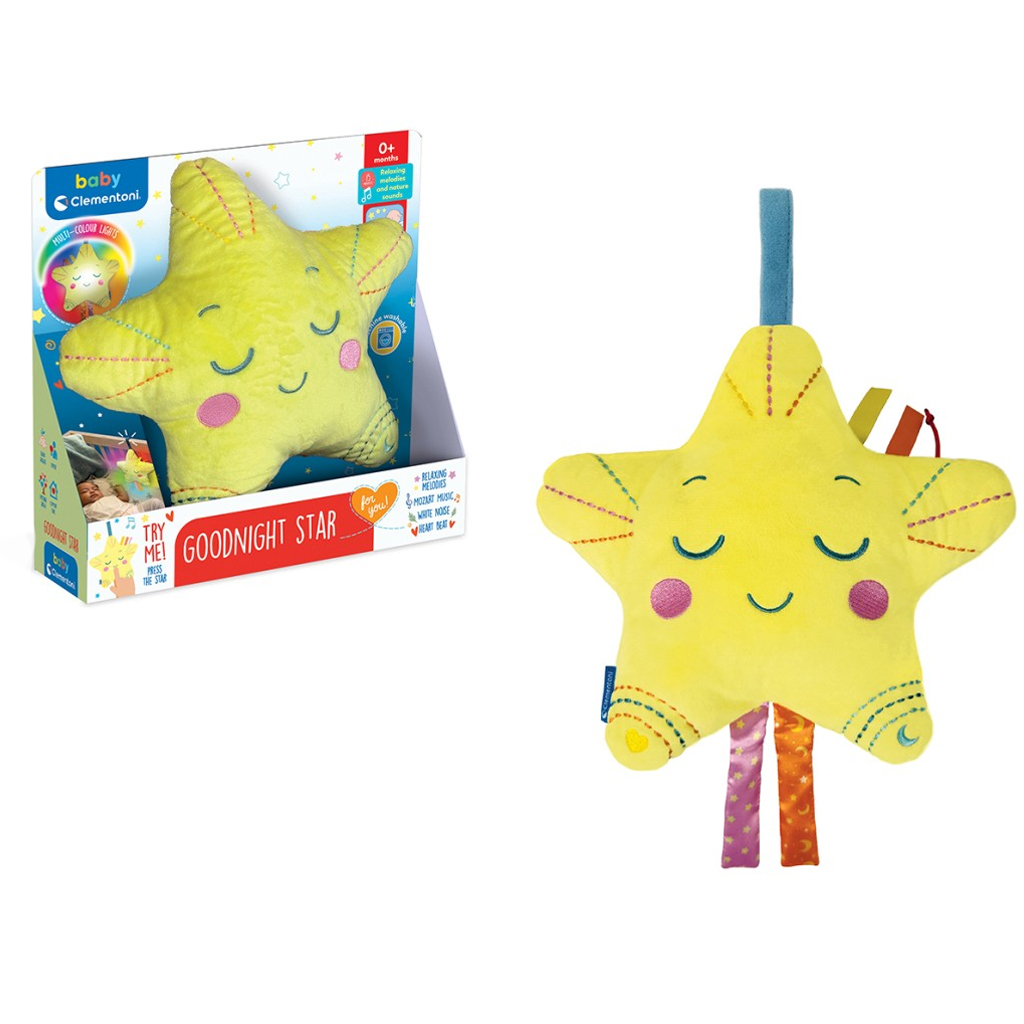 Plyšová hviezdička „Dobrú noc“ – nočné svetlo so zvukom - Clementoni baby kép 2
