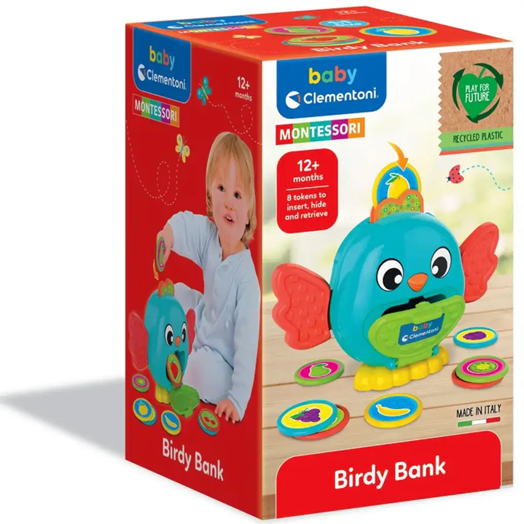 Clementoni baby: Montessori vtáčia pokladnička na rozvoj zručností