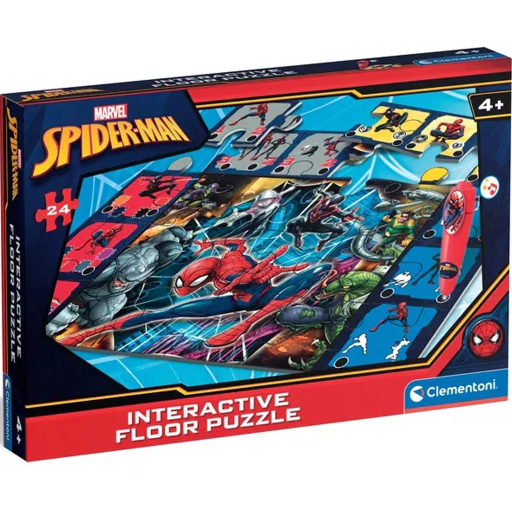 Pókember interaktív 24db-os padló puzzle - Clementoni kép 1