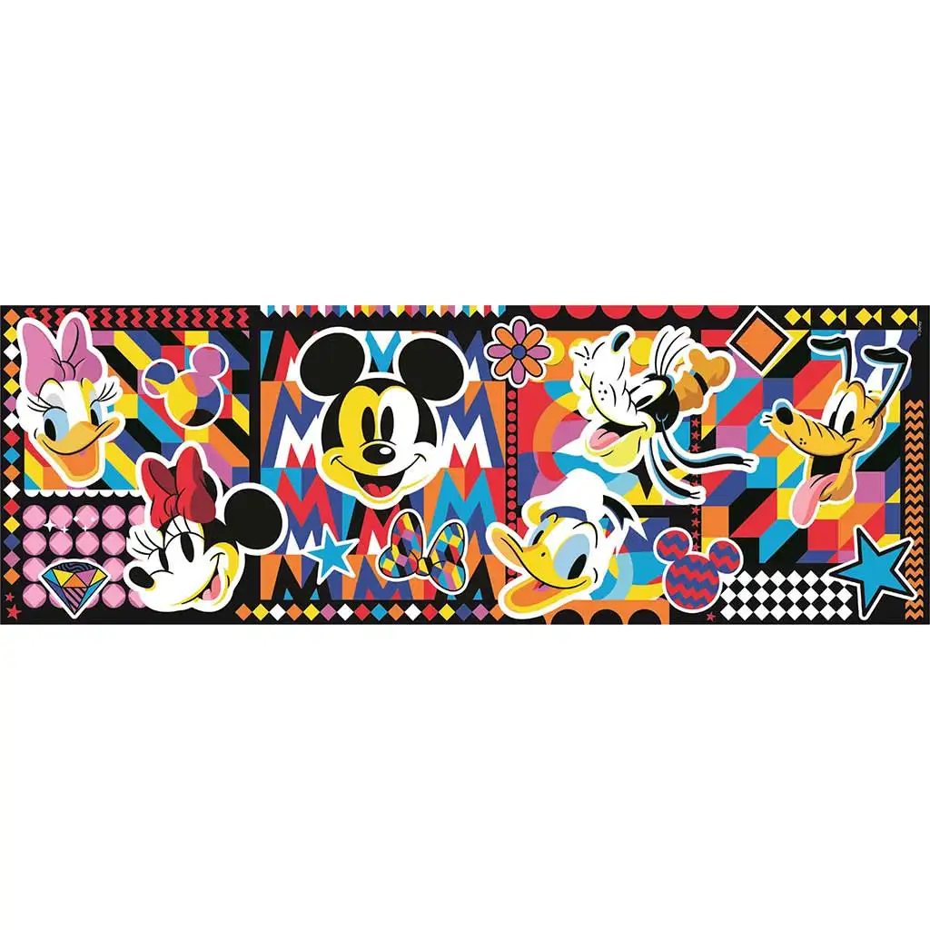 Disney: Mickey Mouse klasický 1000 dielikový panoramatický puzzle 98x33cm - Clementoni kép 2