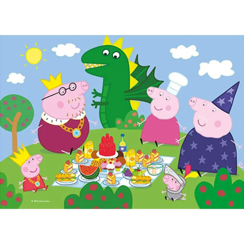 Peppa Pig Supercolor 2v1 puzzle 2x20ks - Clementoni kép 3