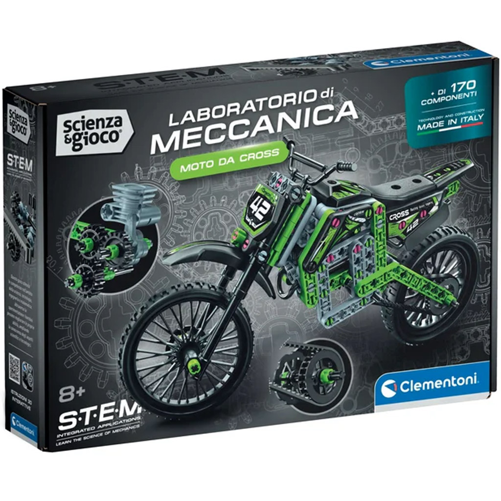 Science & Play: Mehanics zostaviteľný X-Treme motokros - Clementoni