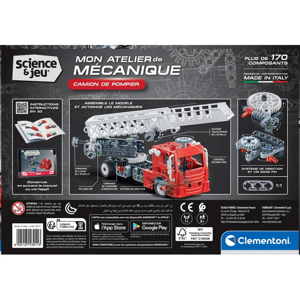 Science & Play: Stavebnica hasičského auta - Clementoni kép 2
