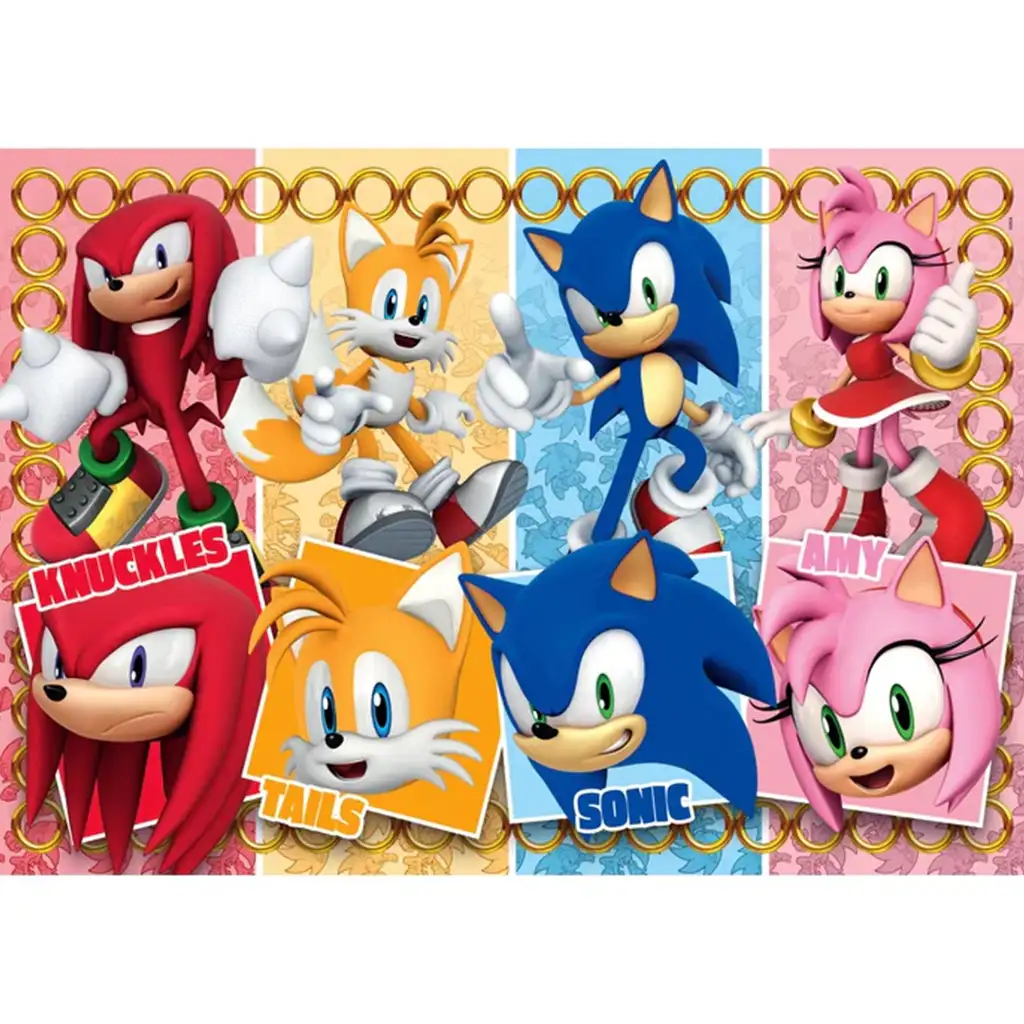 Sonic a priatelia 60-dielna maxi supercolor puzzle - Clementoni kép 2