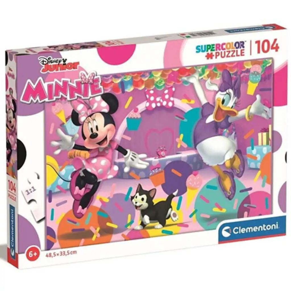 Minnie Mouse a priatelia Supercolor Maxi puzzle 104ks - Clementoni