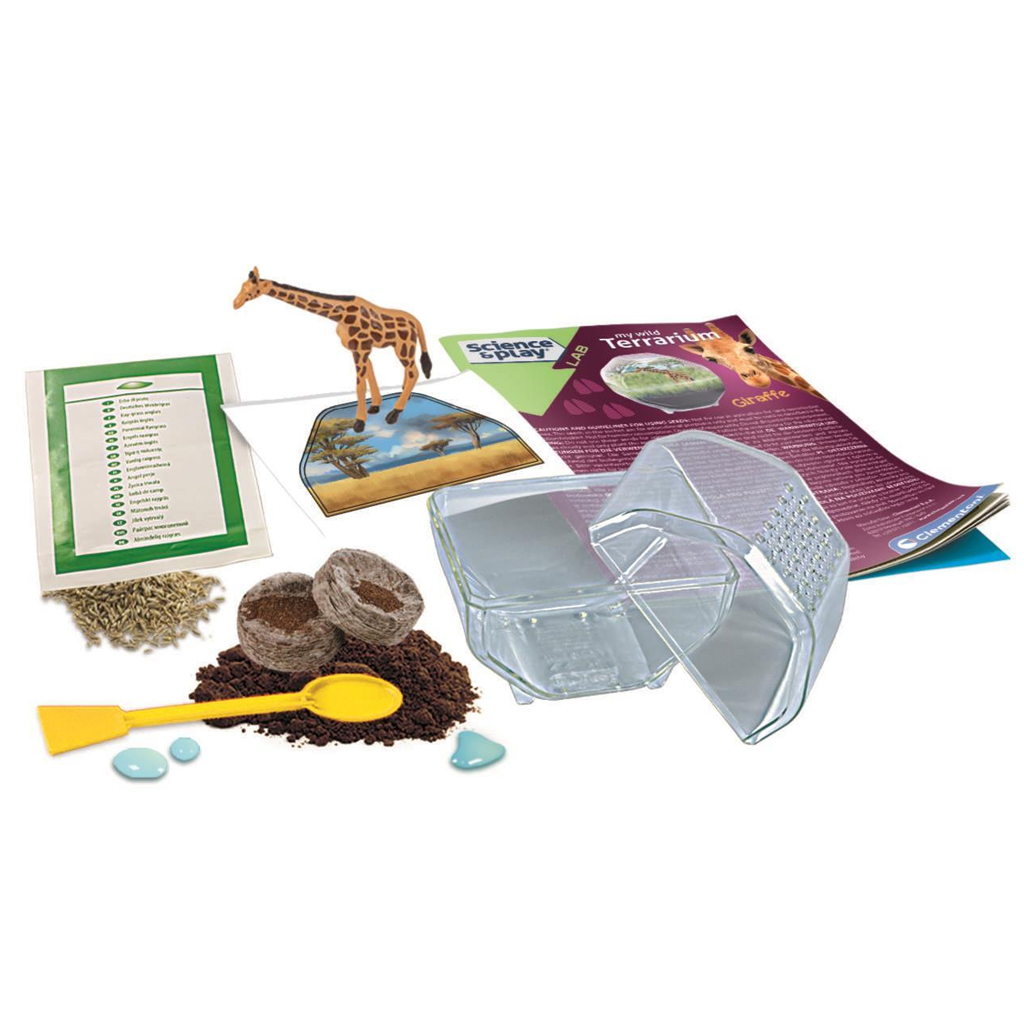 Science & Play: Mini terárium s figúrkou žirafy - Clementoni kép 3