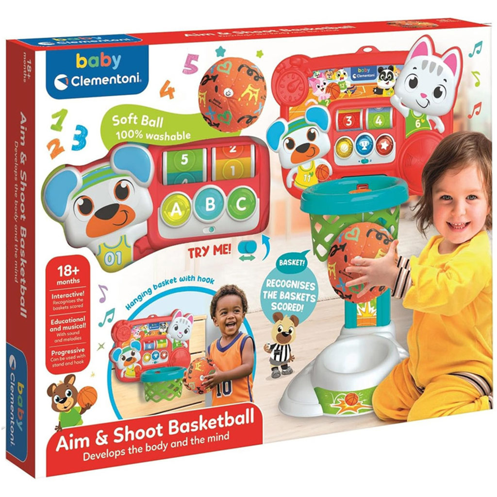 Interaktív basketbalový kôš s mäkkou loptou - Clementoni baby