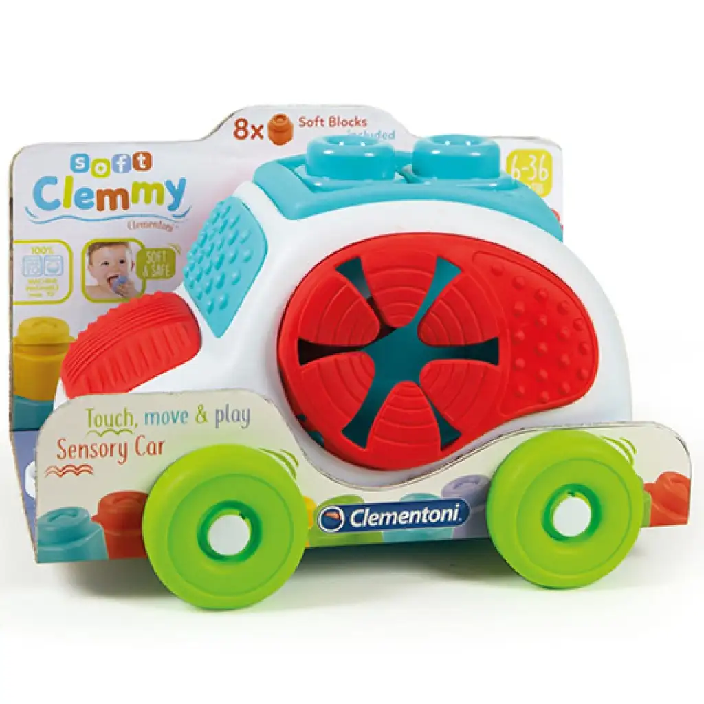 Clemmy Auto 8 dielny set mäkkých stavebných kociek - Clementoni