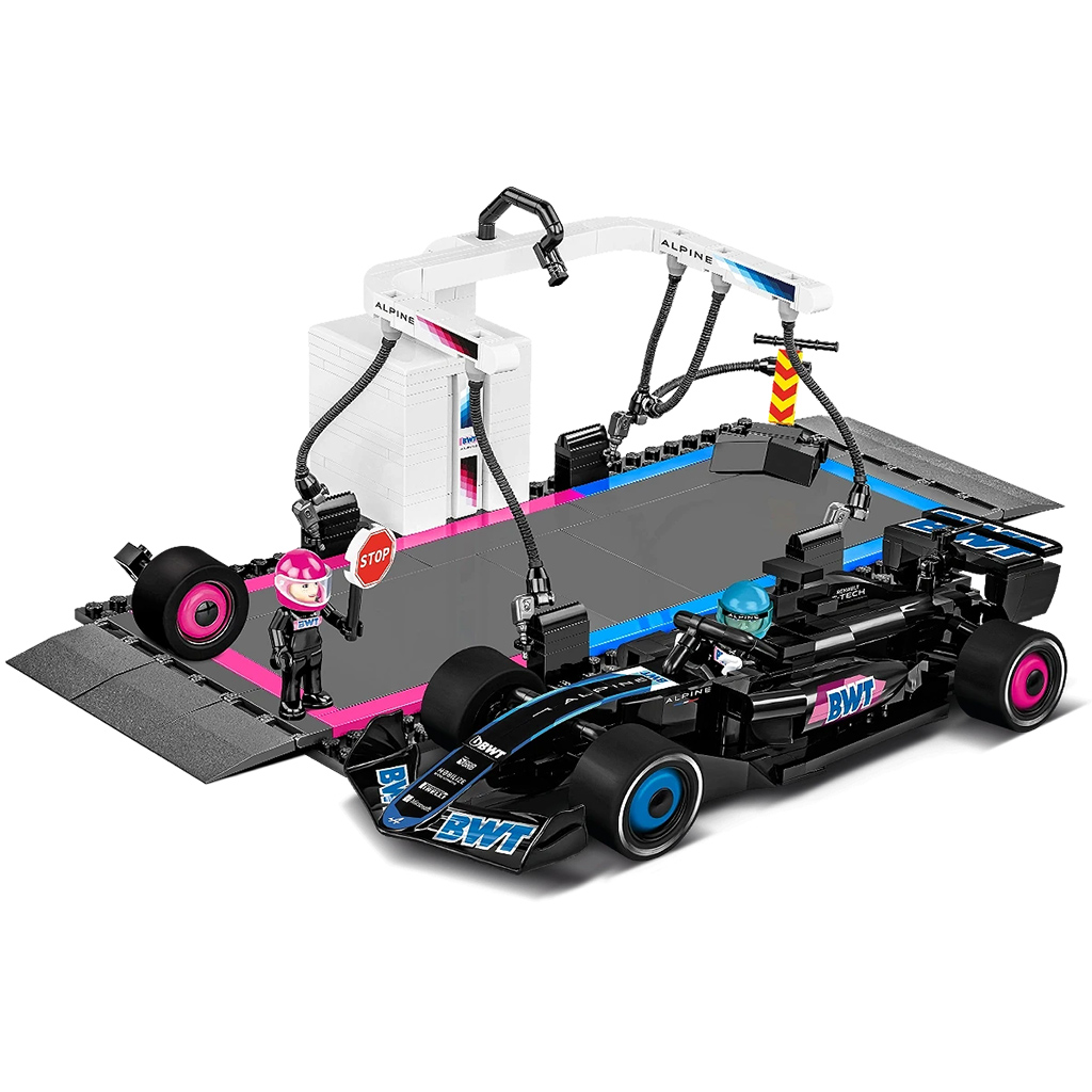 COBI: BWT Alpine F1 boxutca versenyautóval építőjáték (1685) kép 2