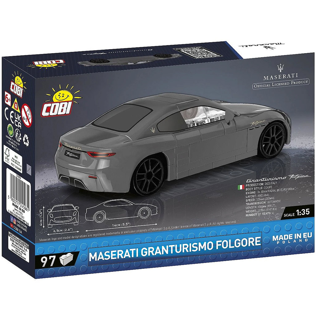 COBI: Maserati Granturismo Folgore stavebnica auta (24506) kép 3