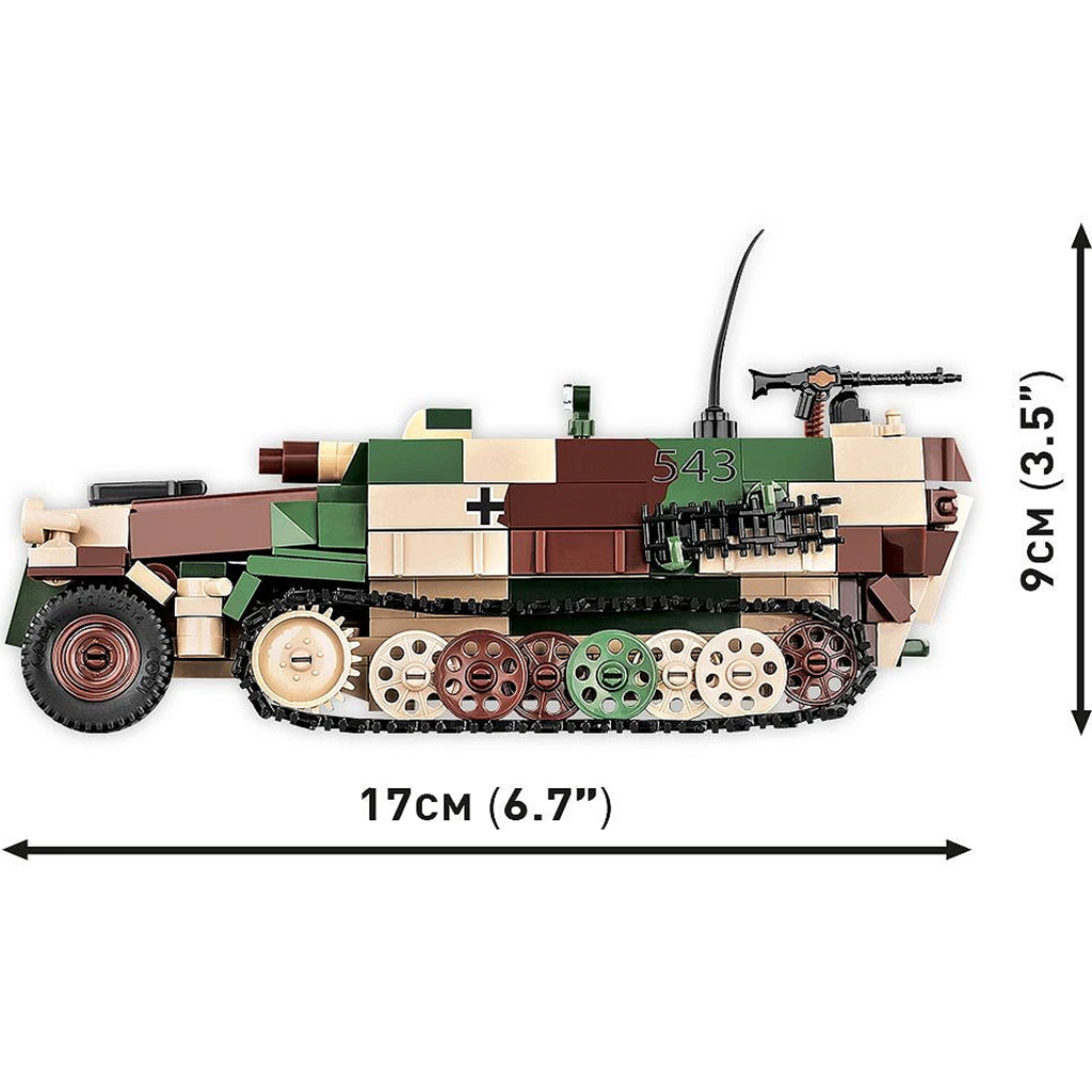 COBI: Sd.Kfz. 251/9 Stummel obrnené vozidlo stavebnica (3096) kép 3