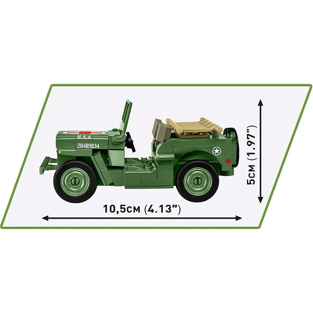 COBI: Stavebnica vozidla Medical Willys MB (2295) kép 3