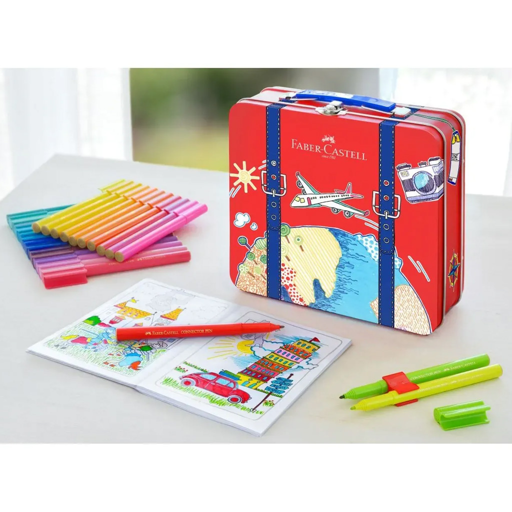 Faber Castell: Sada fixiek Connector, 40 ks v malej kufríku kép 2