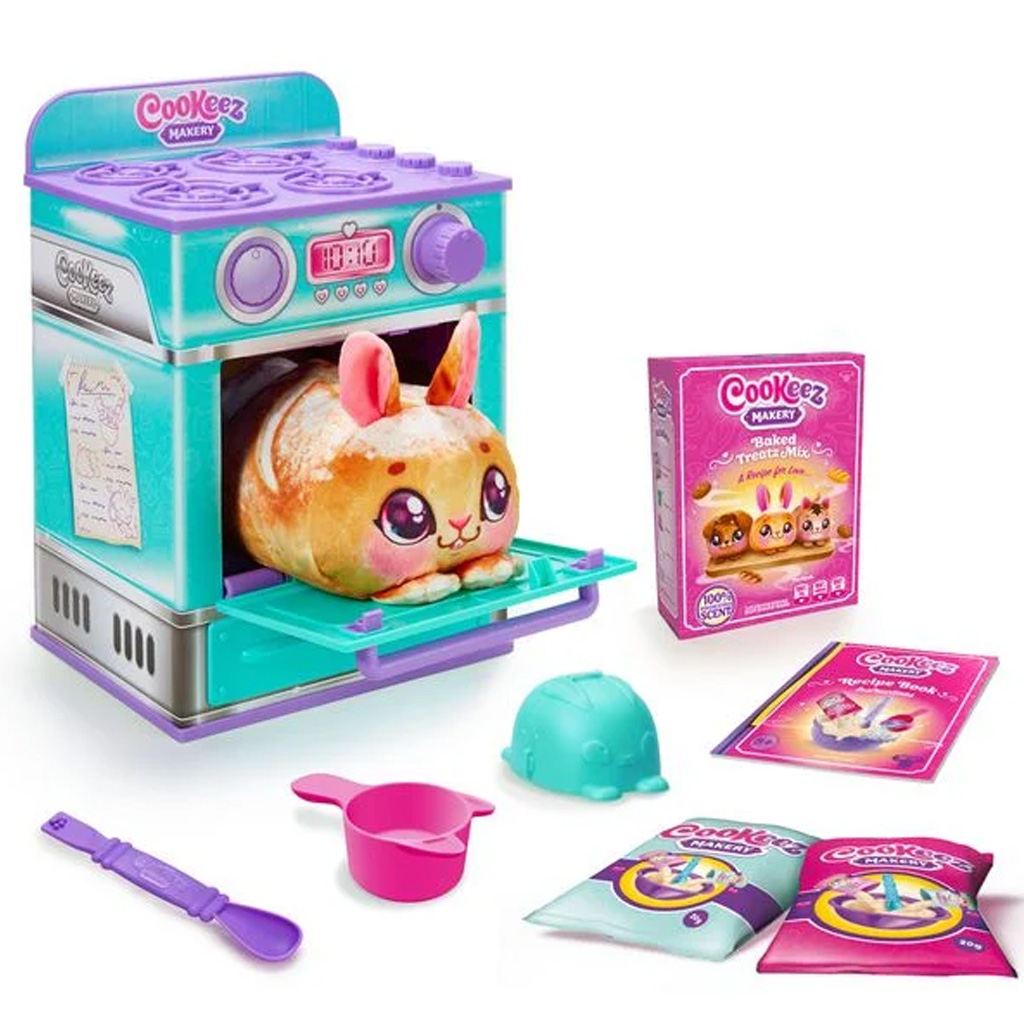 COOKEEZ Makery: Tyrkysová pec sada na hranie s prekvapením plyšovým zvieratkom kép 3