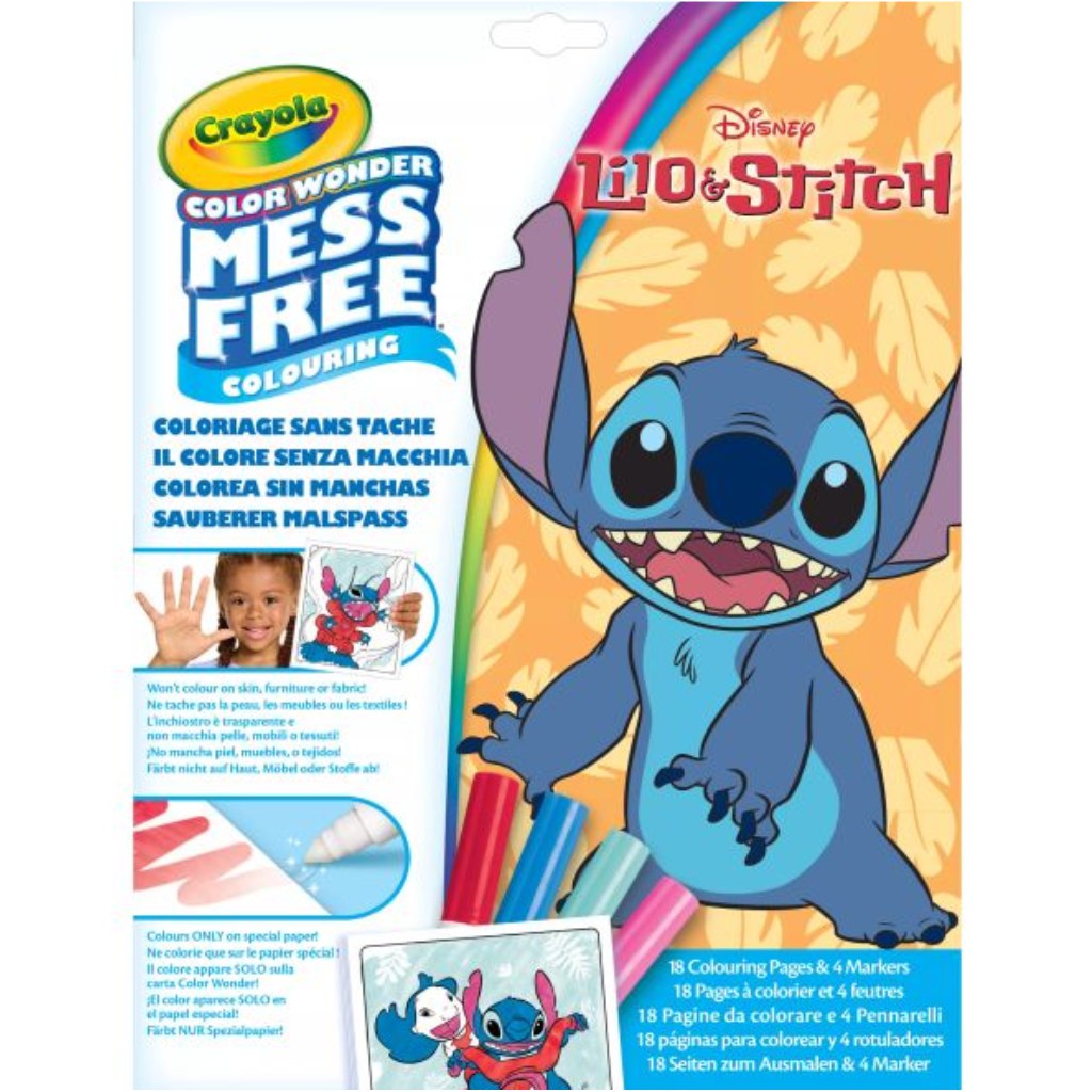Crayola Color Wonder: Lilo & Stitch sada na vyfarbovanie bez škvŕn v mape