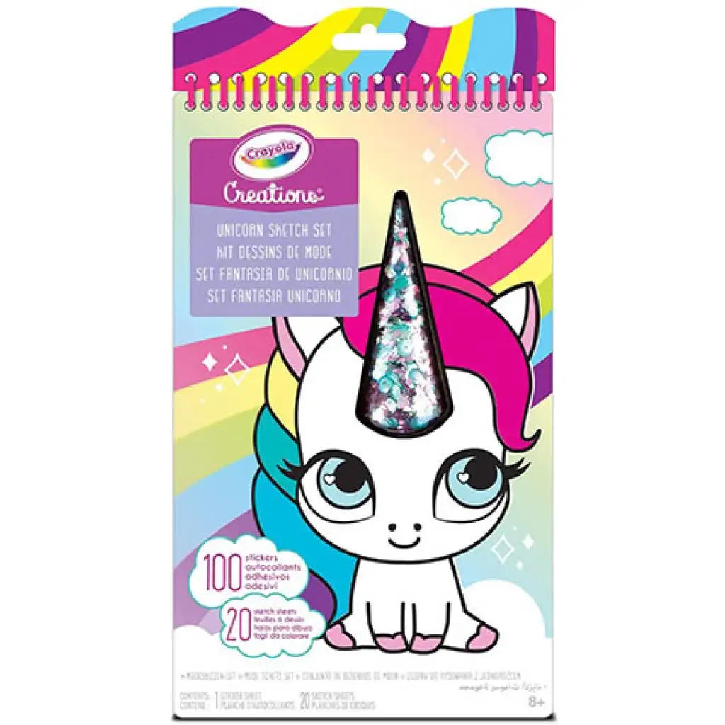 Crayola Creations: Unicorns kresliaci set s nálepkami
