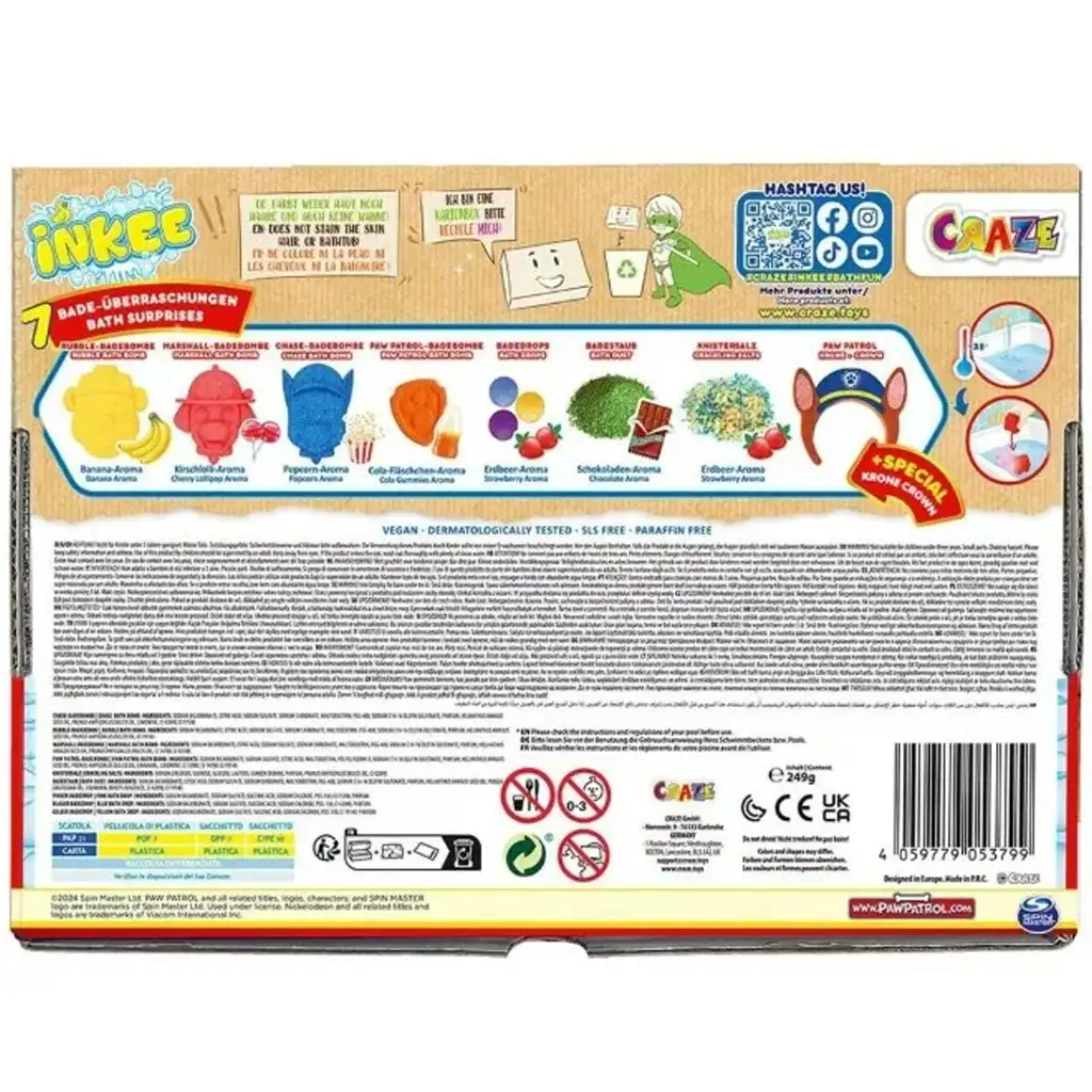 Craze: Inkee Mancs őrjárat veľká vegánska kúpeľová sada kép 4