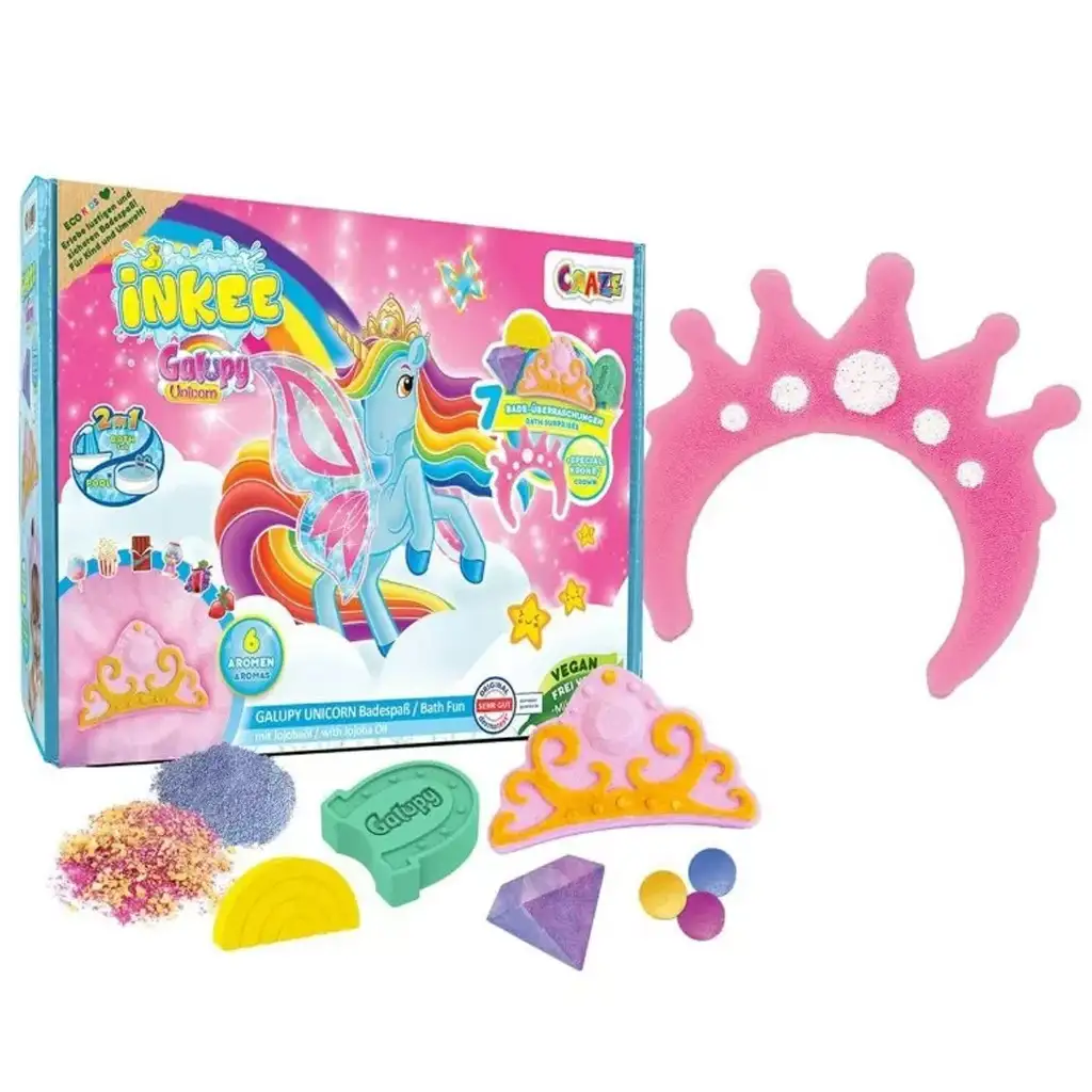 Craze: Inkee Galupy jednorožec veľká vegánska kúpeľová sada kép 2