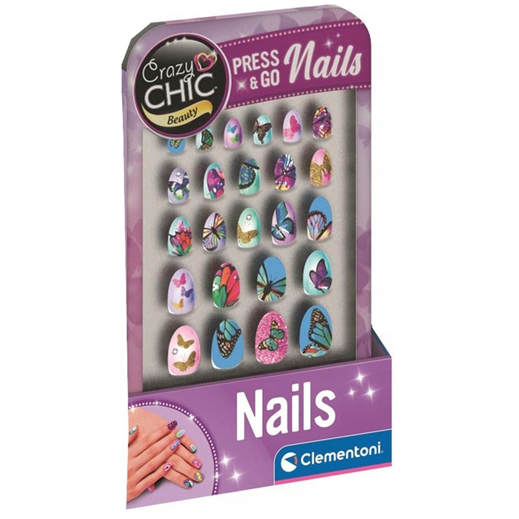 Crazy Chic: Samolepiaca súprava nechtov s motívom motýľa 1 ks - Clementoni kép 2