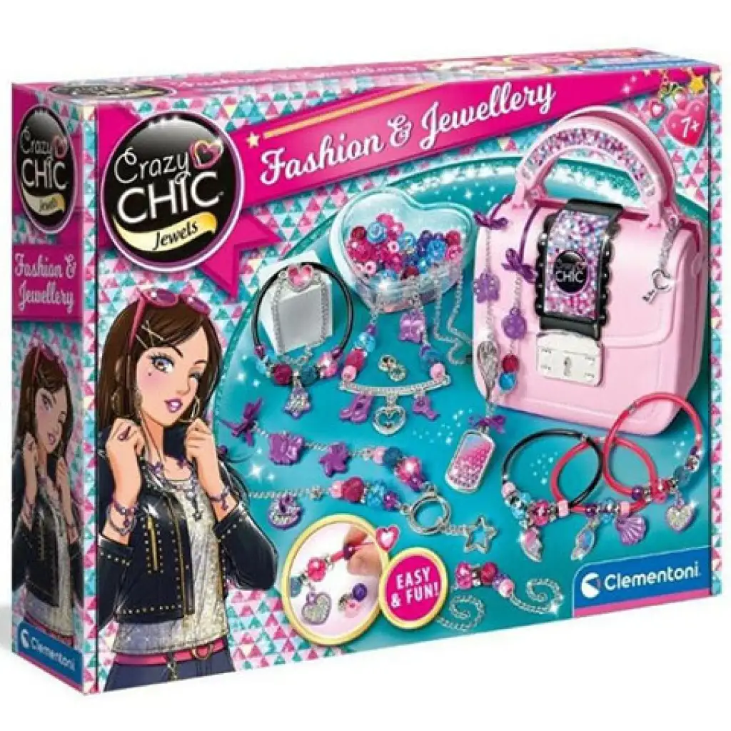 Crazy Chic Set na výrobu šperkov s kabelkou - Clementoni