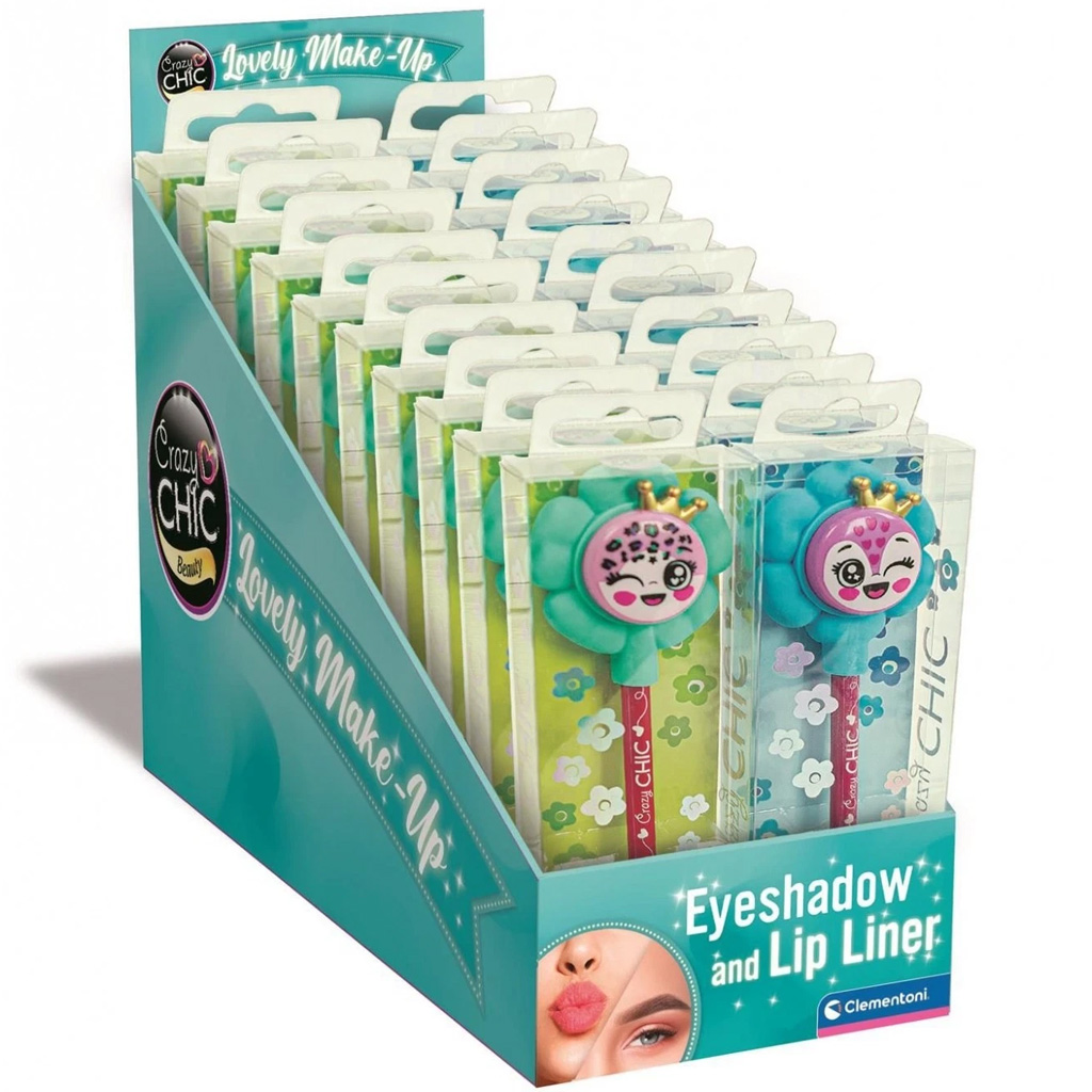Crazy Chic: Očný tieň a ceruzka na pery v rôznych prevedeniach, 1 ks - Clementoni