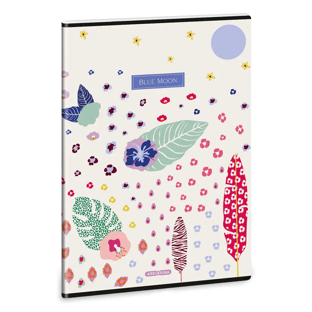 Ars Una: Cream Hibiscus extra sponkový linajkový zošit A/4