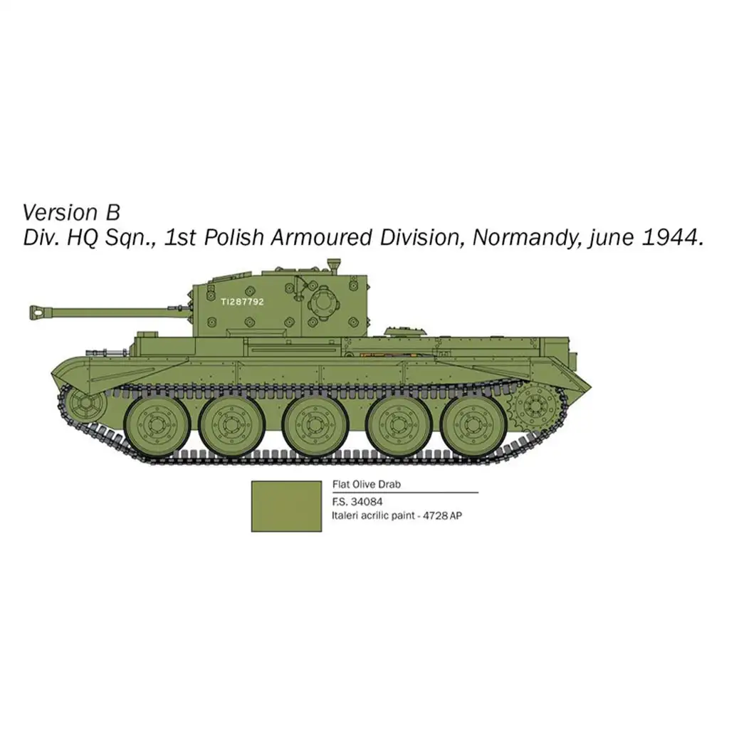 Italeri 1/56 Cromwell Mk. IV tank makett kép 4