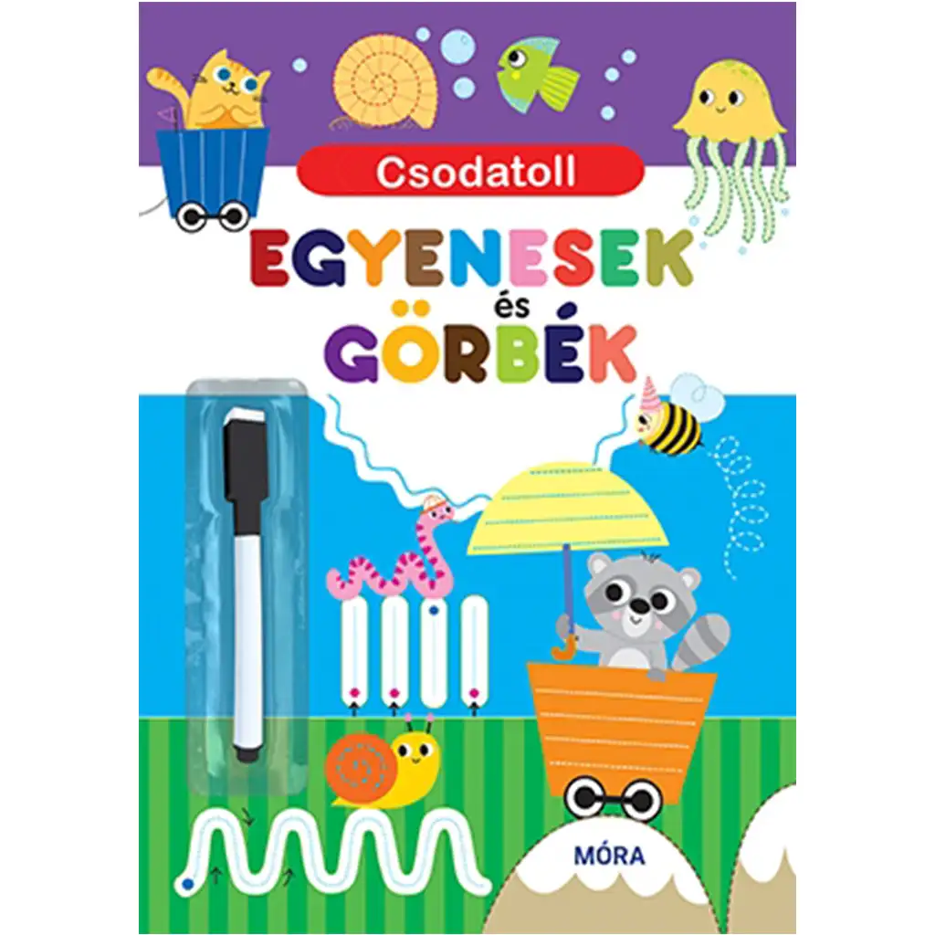 Móra: Zázračné pero - Priame a krivky interaktívna pracovná kniha