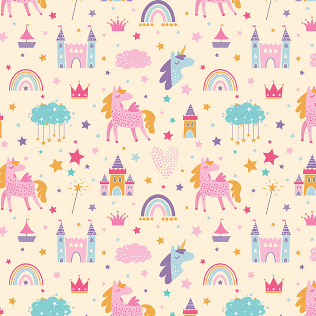 Cardex: Baliaci papier s motívom jednorožcov a rozprávkového kráľovstva 100x70 cm