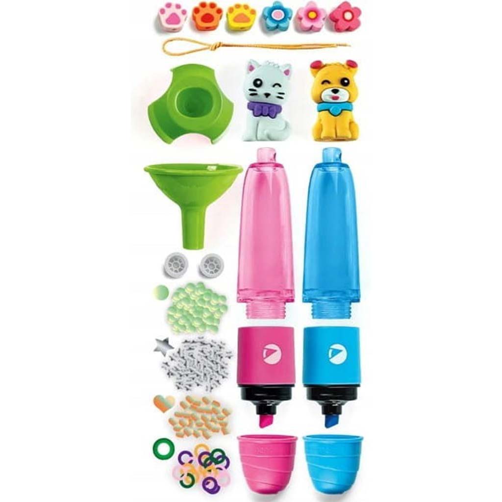 Nápad! Sada na výrobu mini zvýrazňovačov s roztomilými zvieratkami - Clementoni kép 2