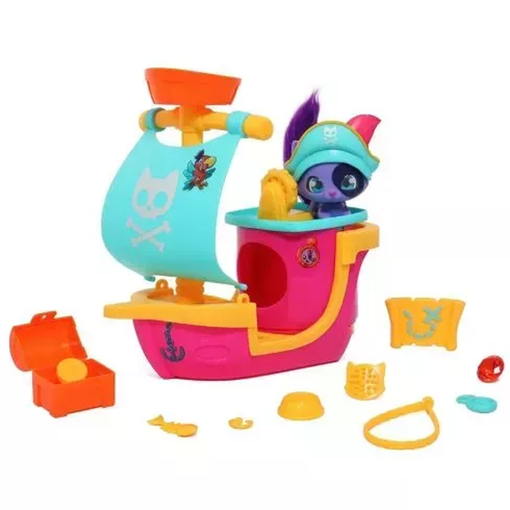 Roztomilé mačičky - sada pirátskej lode kép 2