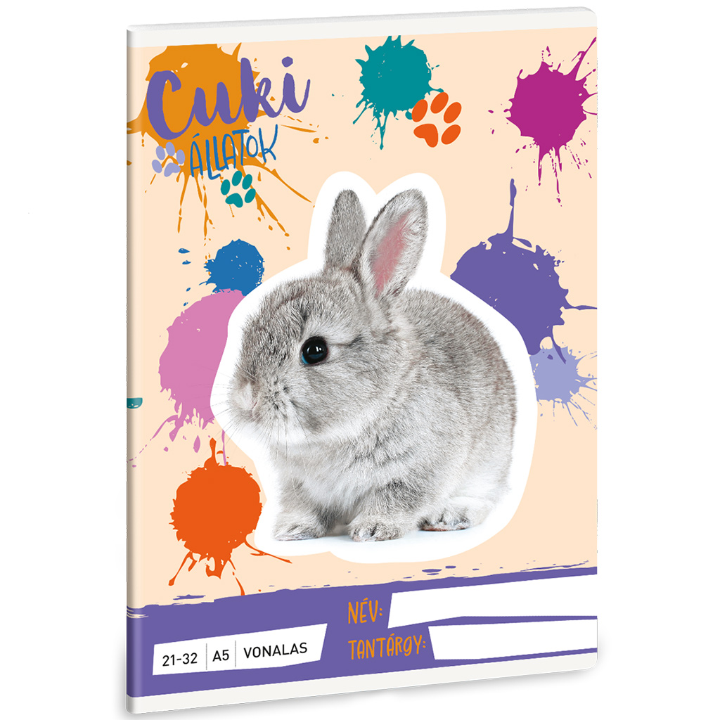 Ars Una: Roztomilé zvieratá - Zajačik linajkový zošit A/5 21-32 kép 1